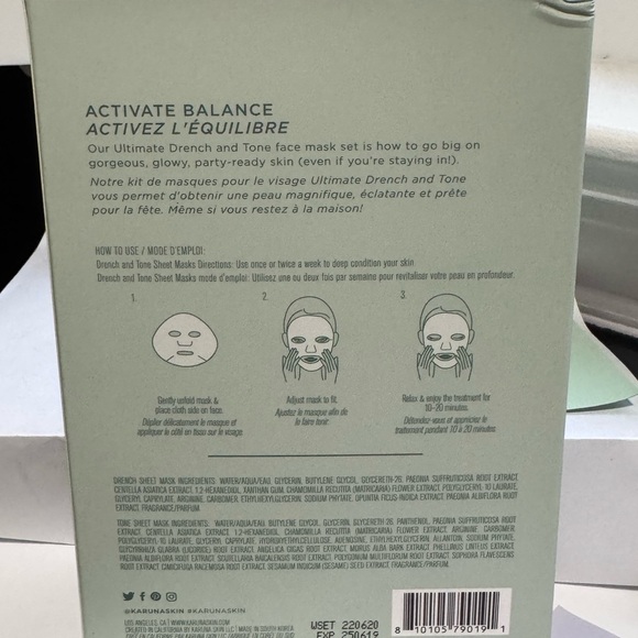 💥Karuna Drench and Tone Duo Sheet Face Mask Kit - Set of 3💥 - Picture 5 of 16